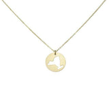 SALE - State Outline Necklace - Gold / NY - Necklaces - Ofina