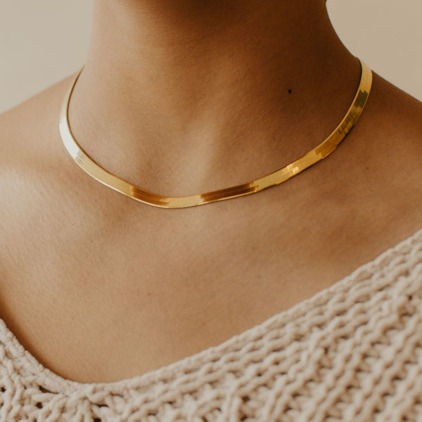Herringbone Necklace - - Necklaces - Ofina