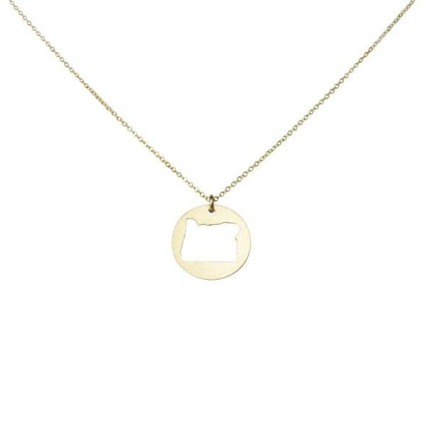SALE - State Outline Necklace - Gold / OR - Necklaces - Ofina