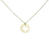 SALE - State Outline Necklace - Gold / TX - Necklaces - Ofina