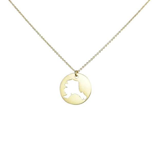 SALE - State Outline Necklace - Necklaces - Gold - Gold / AK - Azil Boutique