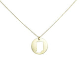 SALE - State Outline Necklace - Necklaces - Gold - Gold / IN - Azil Boutique