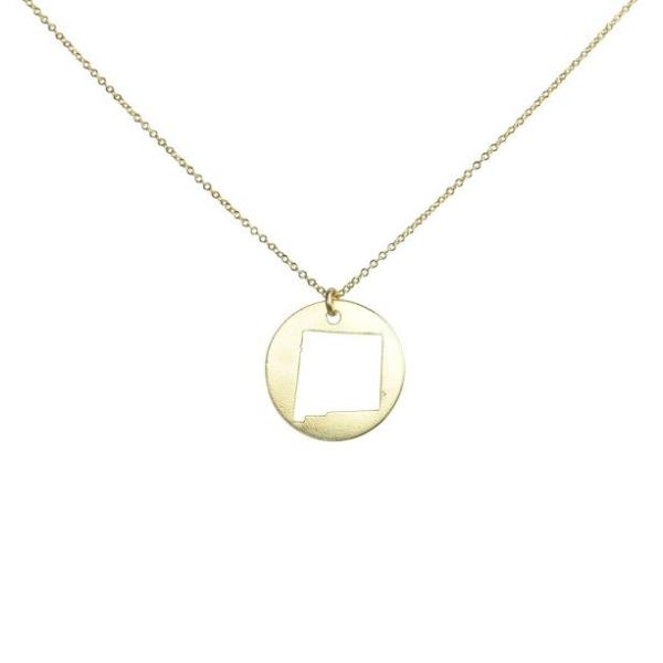 SALE - State Outline Necklace - Gold / NM - Necklaces - Ofina