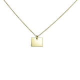 State Necklace - Gold / WY - Necklaces - Ofina