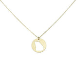 SALE - State Outline Necklace - Necklaces - Gold - Gold / GA - Azil Boutique