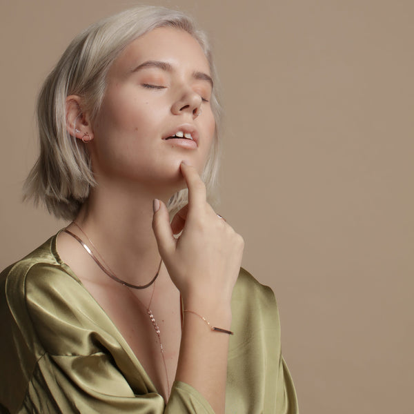 Herringbone Necklace - - Necklaces - Ofina