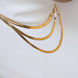 Herringbone Necklace - - Necklaces - Ofina