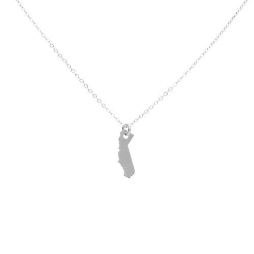 State Necklace - Necklaces - Silver - Silver / CA - Azil Boutique
