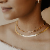 Herringbone Necklace - - Necklaces - Ofina