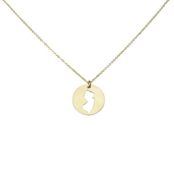 SALE - State Outline Necklace - Gold / NJ - Necklaces - Ofina