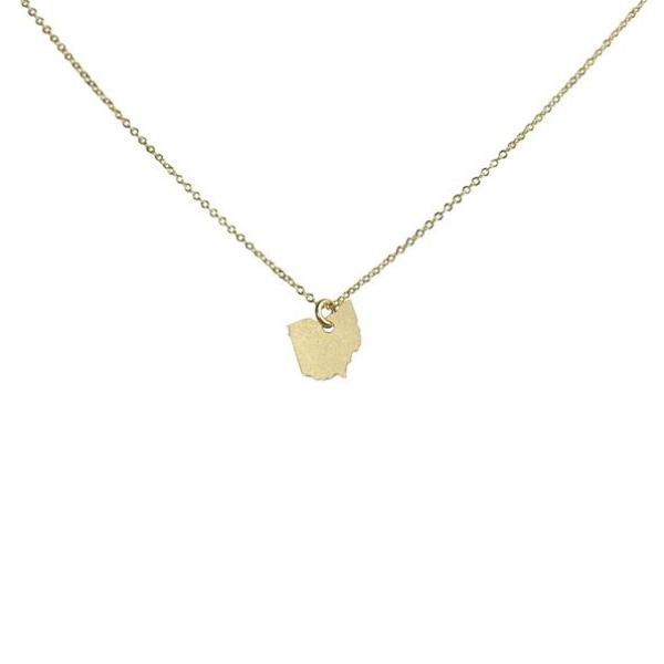 State Necklace - Necklaces - Gold - Gold / OH - Azil Boutique