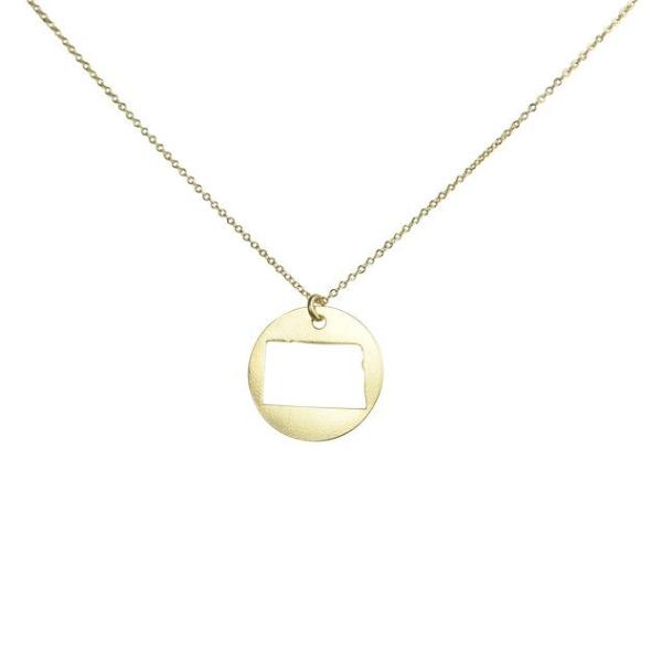 SALE - State Outline Necklace - Gold / ND - Necklaces - Ofina