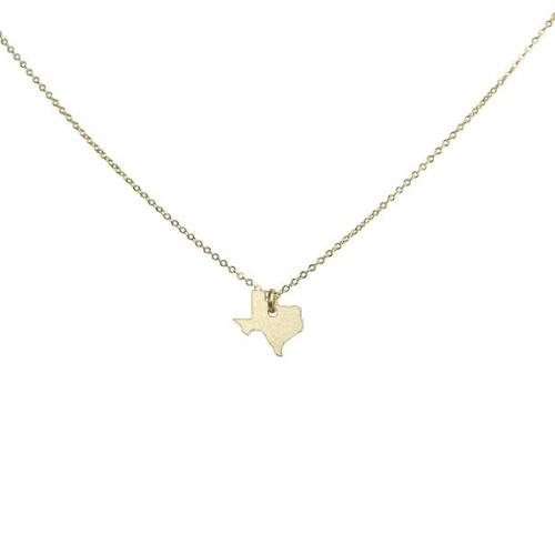 State Necklace - Gold / TX - Necklaces - Ofina