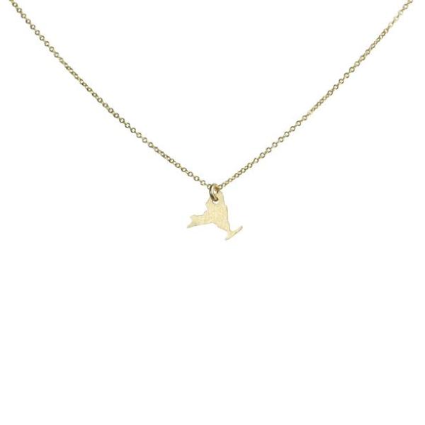 State Necklace - Necklaces - Gold - Gold / NY - Azil Boutique