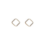 Square Wirewrapped Studs -  - Earrings - Ofina