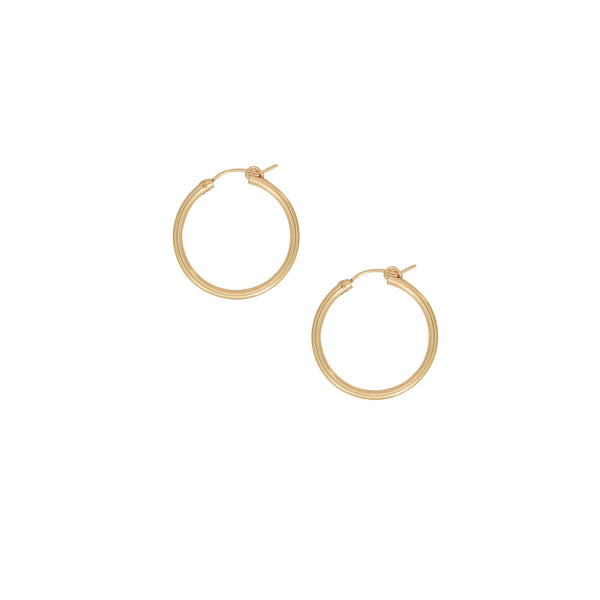 Tube Hoops - Gold / Small - Earrings - Ofina
