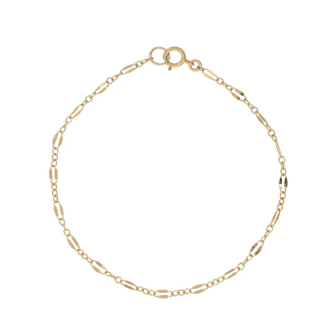 Geometric Cable Chain Bracelet - Gold / 6 inches - Bracelets - Ofina