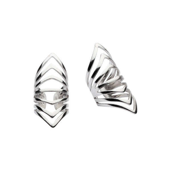 Webbed Ear Cuff - Silver - Earrings - Ofina