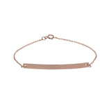 SALE - Long Thin Bar Bracelet - Smooth / Rosegold - Bracelets - Ofina