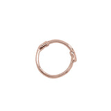10k Solid Gold Thin Huggies - 8mm - Sold Individually / Rose Gold - Earrings - Ofina