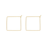 Infinity Square Hoops - Small / Gold - Earrings - Ofina