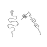 Snake Drop Studs - Silver - Earrings - Ofina