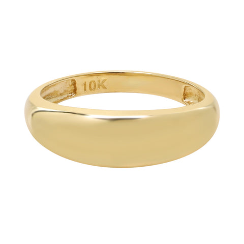 10k Solid Gold Dome Ring - 5 - Rings - Ofina