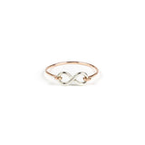 Infinity Ring - Silver Infinity l Rosegold Band / 4 - Rings - Ofina