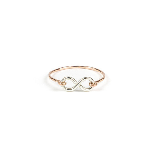 Infinity Ring - Silver Infinity l Rosegold Band / 4 - Rings - Ofina