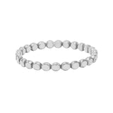 Beaded Stacking Ring - Flat / Silver / 4 - Rings - Ofina