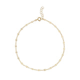 Geometric Cable Chain Anklet - Gold / 8 - Bracelets - Ofina