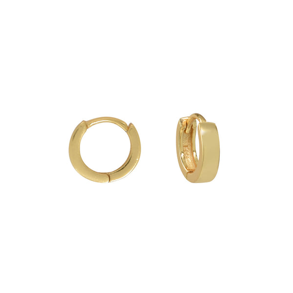 Thick Ear Huggie - Small / Gold - Earrings - Ofina