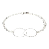 Double Diamond Cut Circles Bracelet - Silver - Bracelets - Ofina