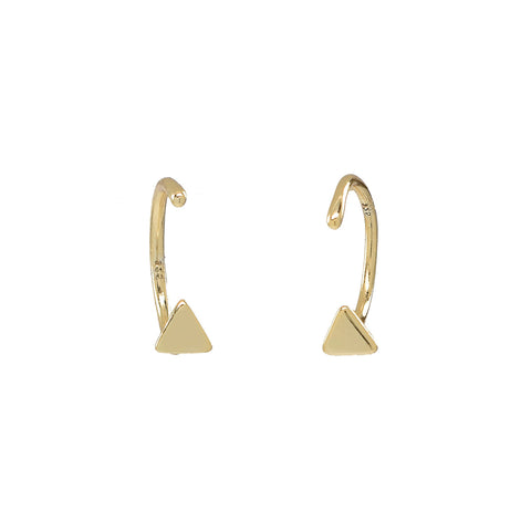 Triangle Open Huggies - Gold - Earrings - Ofina