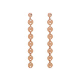 Tiny Disc Drop Earrings - Rose Gold - Earrings - Ofina