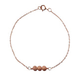 SALE - Triple Stardust Ball Bracelet - Rosegold - Bracelets - Ofina