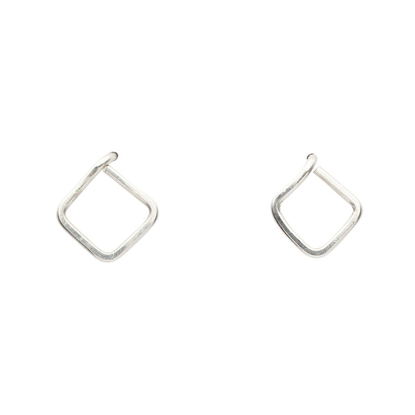 Square Wirewrapped Studs - - Earrings - Ofina