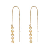 Geometric Ear Threaders (more shapes) - 5 Discs / Gold - Earrings - Ofina
