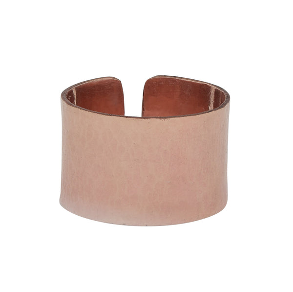 Hammered Cigar Band Ring - Rosegold / 5 - Rings - Ofina