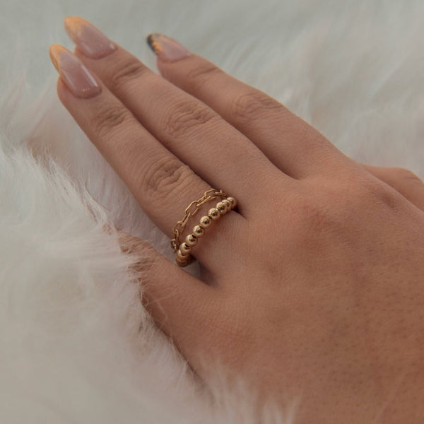 SALE - Beaded Stretchy Ring - - Rings - Ofina