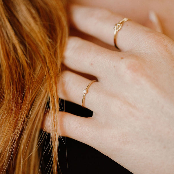 SALE - Opal Solitaire Ring - - Rings - Ofina