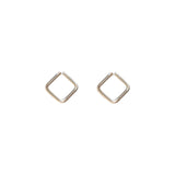Square Wirewrapped Studs - - Earrings - Ofina