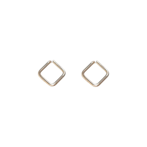 Square Wirewrapped Studs - - Earrings - Ofina