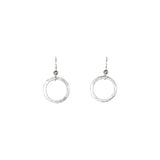 SALE - Brushed Hoop Earring - Silver / Small - Earrings - Ofina