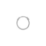 10k Solid Gold Twisted Huggie - White Gold / 10mm - Sold Individually - Earrings - Ofina
