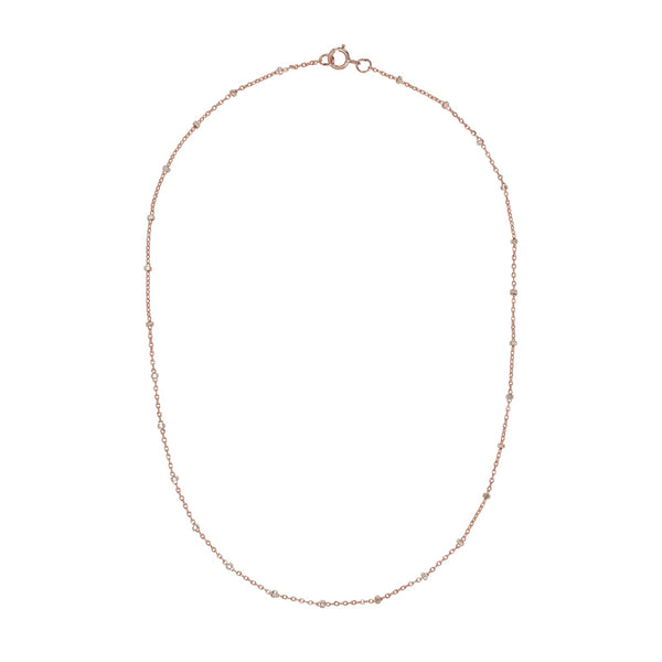 2-Tone Ball Chain Choker Necklace - Rosegold / 13" - Necklaces - Ofina