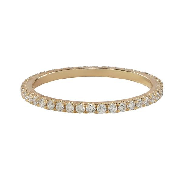 Diamonds Pave All-Around Band - Yellow Gold / 4 - Rings - Ofina