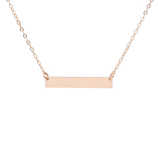 SALE - Thick Bar Necklace - Rosegold - Necklaces - Ofina