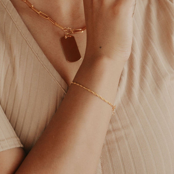 Thick Rope Chain Bracelet - - Bracelets - Ofina