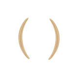 Thin Curved Crescent Moon Studs - Gold - Earrings - Ofina